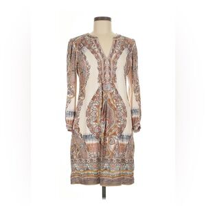 NWT Hale Bob Multicolor Paisley Long Sleeve Dress